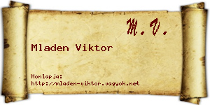 Mladen Viktor névjegykártya